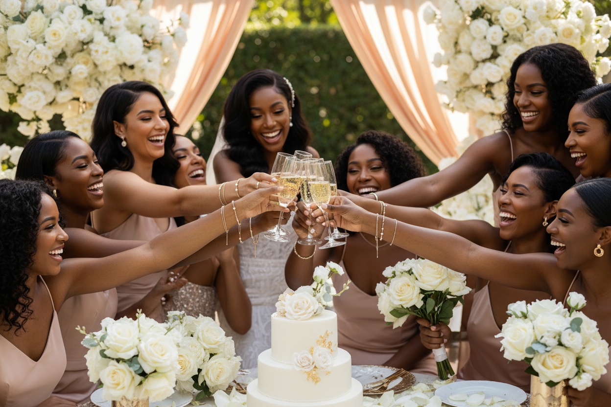 African American Bridal Shower with Permanent Jewelry