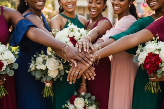 African American Bridesmaids with Permanent Jewelry